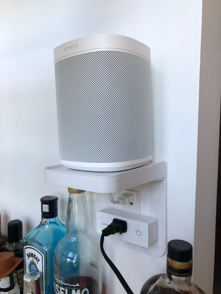 Sonos speaker with Google Assistant or Alexa options.